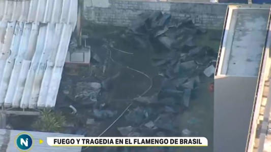 Incendio en la pensión del club Flamengo: 10 muertos