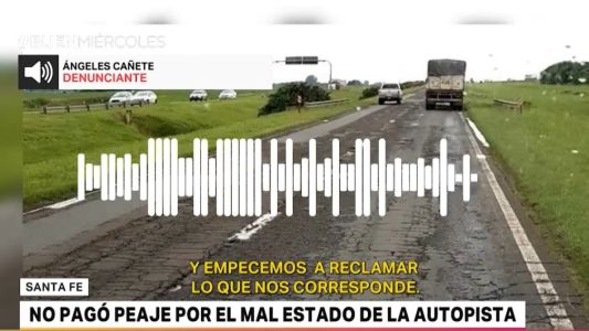 Se negó a pagar el peaje por el estado de la autopista Córdoba-Rosario y lo dejaron pasar