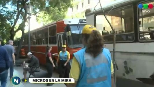 Operativo micros en la marcha piquetera: multaron a 95 unidades
