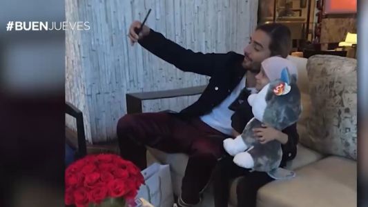 Le dieron el alta a Stefi, la nena que conmovió a Maluma