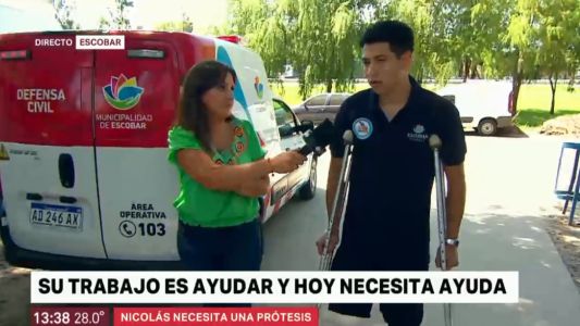 El joven solidario que ahora necesita la ayuda de la gente