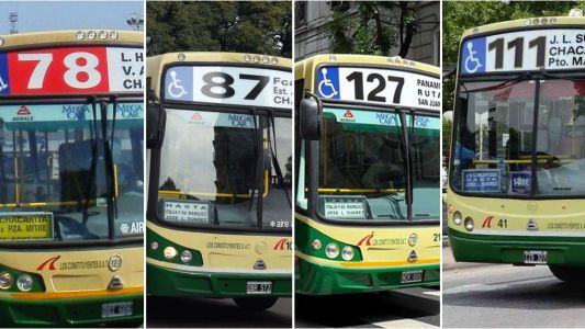 Paro de colectivos en las líneas 78, 87, 111 y 127 por agresión a un chofer