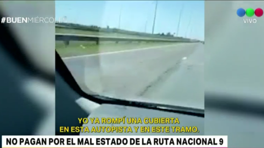 No pagan peaje por el mal estado de la ruta nacional 9