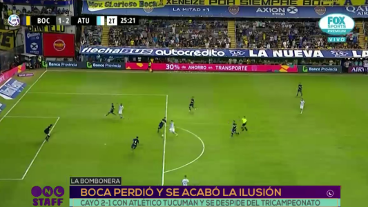 Boca perdió con Atlético Tucumán en La Bombonera
