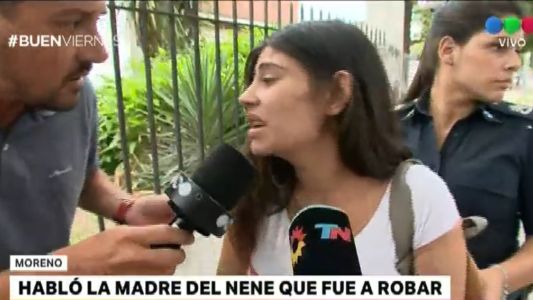 Madre del nene que fue a robar: "Se me escapa"