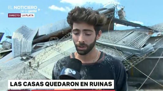 Temporal en La Plata: el viento arrancó el techo de una cochera
