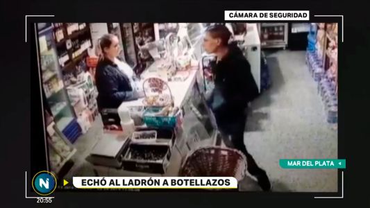 Una empleada de un almacén echó a botellazos a un ladrón que quiso robarle