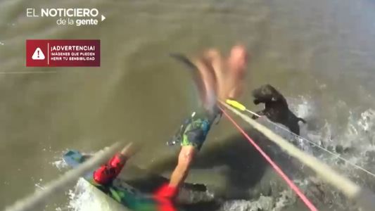 San Clemente: practicaba kitesurf, lo atacó un pitbull y terminó en el hospital