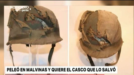 Quiere recuperar el casco que lo salvó en Malvinas: piden $500 mil