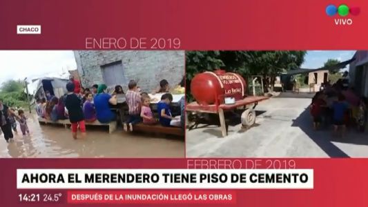 Así quedó el merendero de Chaco donde los niños comían con el agua a la rodilla