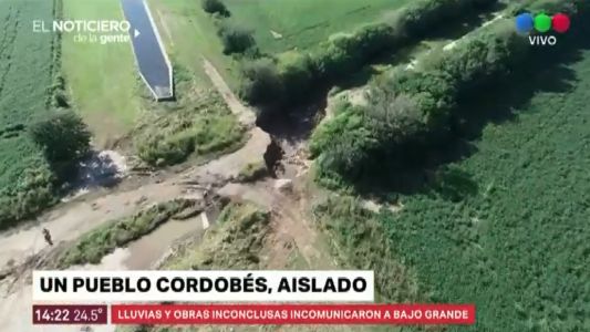 Luego de las lluvias, los habitantes de Bajo Grande quedaron aislados