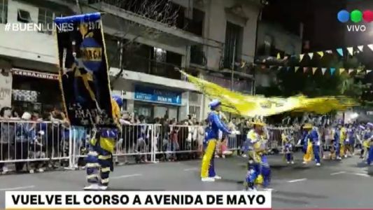 Carnaval: vuelve el tradicional corso a la Avenida de Mayo