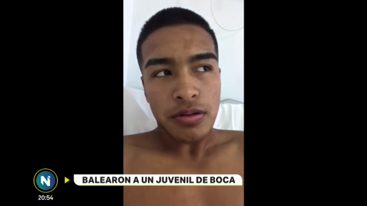 Habló el juvenil de Boca baleado: "Está el dolor, pero estoy vivo"