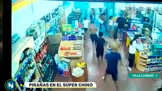 Pirañas en un súper chino de Villa Lugano
