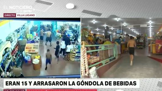 "Tenían entre 10 y 40 años": ataque piraña para robar bebidas alcohólicas de un supermercado