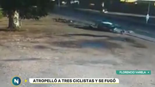 Atropelló a tres ciclistas, se fugó y lo buscan por las cámaras de seguridad