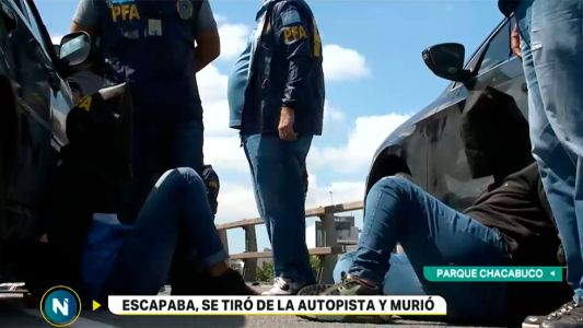Persecución y disparos sobre la autopista 25 de Mayo