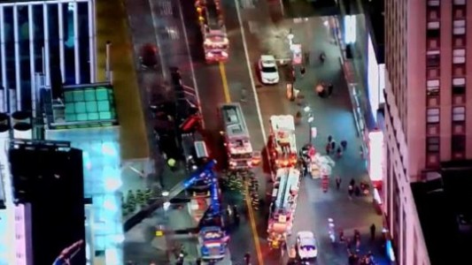 Cayó una grúa en Nueva York