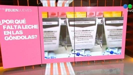 Falta leche de "Precios Cuidados" en las góndolas de los supermercados