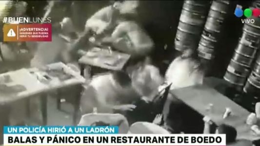 Balas y pánico en un restaurante de Boedo