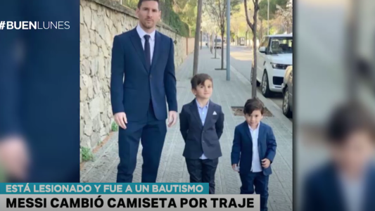 Messi cambió la camiseta por el traje