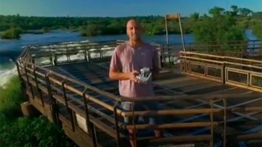 Manu Ginóbili grabó un video en las Cataratas del Iguazú y dejó un mensaje a sus seguidores
