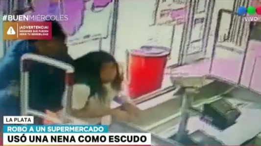 Un ladrón usó a una nena como escudo