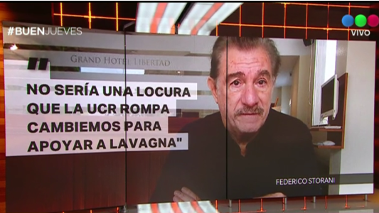 Federico Storani: "No sería una locura que la UCR rompa Cambiemos para apoyar a Lavagna"