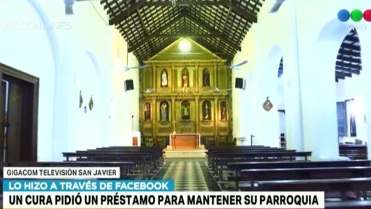 Un cura pidió un préstamo por Facebook para cubrir los gastos de su iglesia