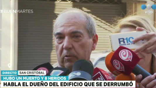 Habló el dueño del edificio que se derrumbó: "El arquitecto me dijo que estaba todo controlado"