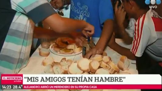 El nene que abrió un comedor para sus amigos que tienen hambre