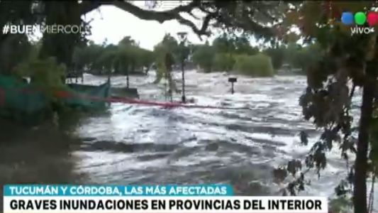 Graves inundaciones en Córdoba, Chaco, La Rioja y Tucumán