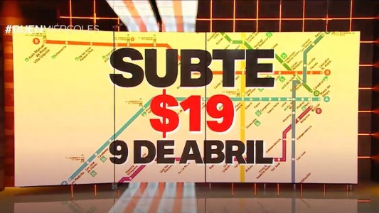 El subte aumenta $19 el 9 de abril