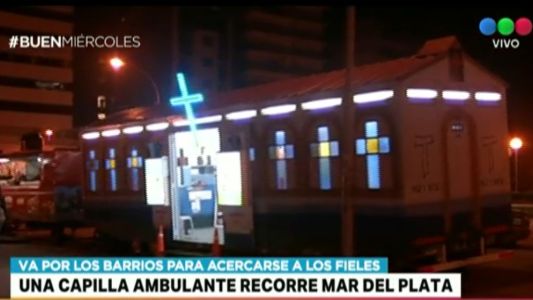 Una capilla ambulante recorre Mar del Plata