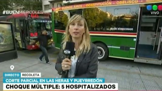 Choque múltiple en Recoleta: 5 pasajeros fueron hospitalizados