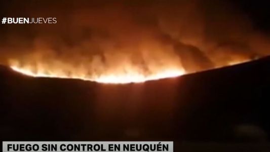 Fuego sin control en Neuquén