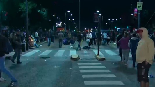 Incidentes en una protesta de organizaciones sociales frente a Desarrollo Social