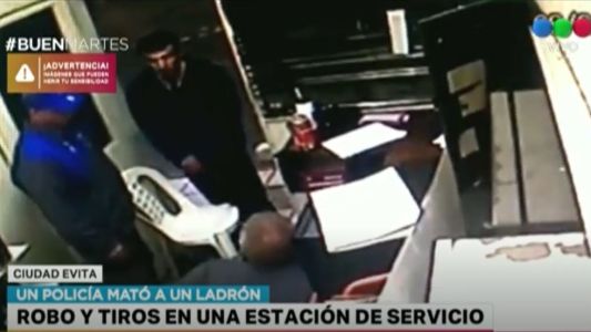 Robo y tiros en una estación de servicio: un delincuente muerto