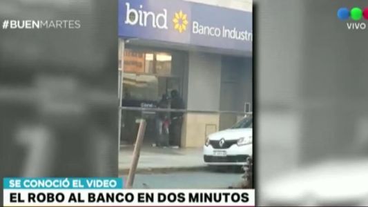Se conoció el video del robo al banco en dos minutos