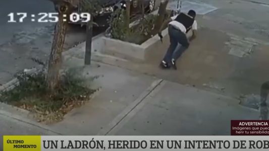Video impactante: un ladrón herido en un intento de robo