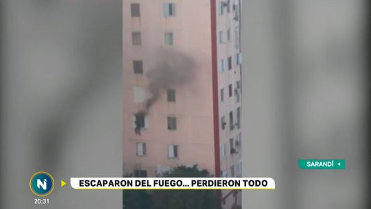 Incendio y drama en Sarandí