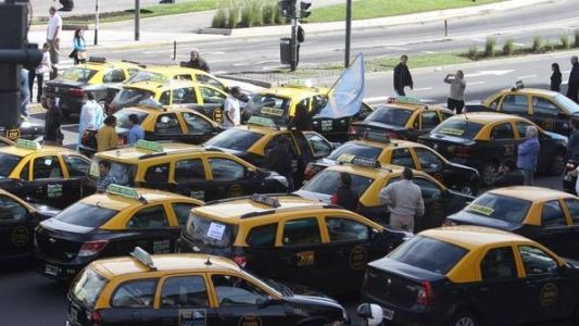 Los taxistas protestan hoy en el Obelisco