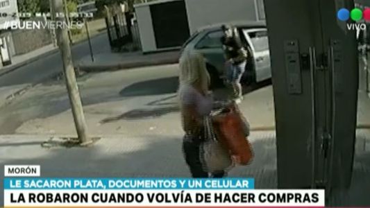 Le robaron las bolsas de las compras