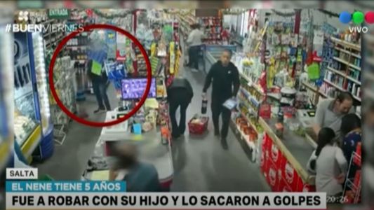Fue a robar con su hijo y lo sacaron a los golpes