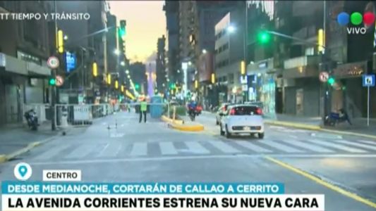 La avenida Corrientes estrena este sábado su nueva cara