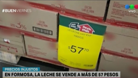 Formosa: la leche se vende a más de 57 pesos
