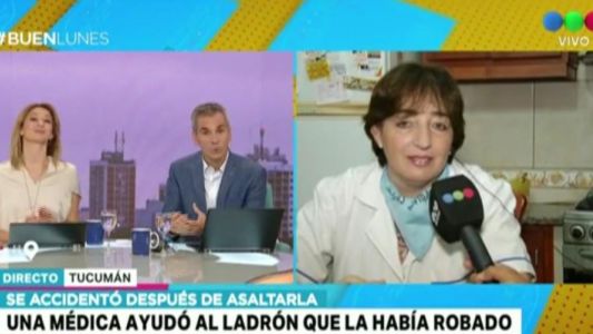 Una médica auxilió al motochorro que le robó la cartera