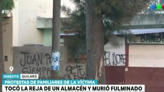 Tocó la reja de un almacén y murió electrocutado