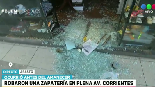 Robaron una zapatería en plena avenida Corrientes