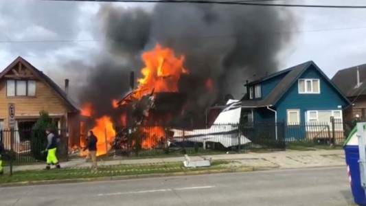 Momento del mortal accidente de avioneta en Chile